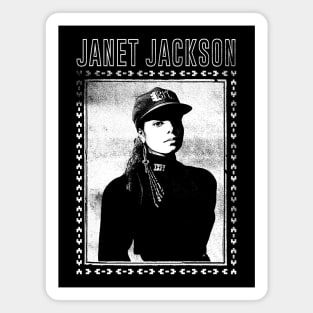 Janet Jackson  /// 80s Vintage Faded Style Design Magnet